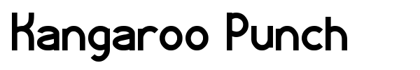 Kangaroo Punch font preview